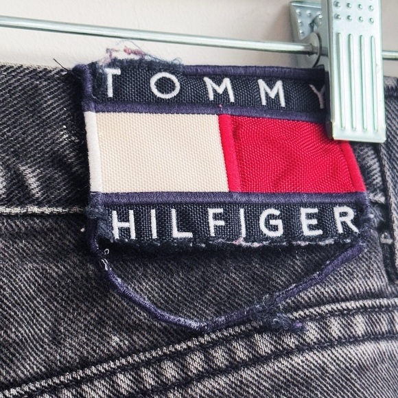 VINTAGE TOMMY JEANS Black Rigid Cotton Denim – Size 32 - Picture 7 of 7